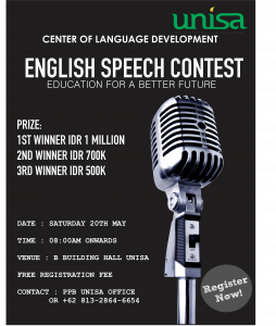 English Speech Competition | Pusat Pengembangan Bahasa Universitas ...